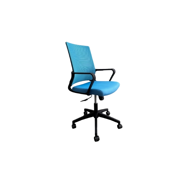 Silla de Oficina MG-WB-019-B1-BK De Mesh y Tela Con Respaldo Color Negro-1