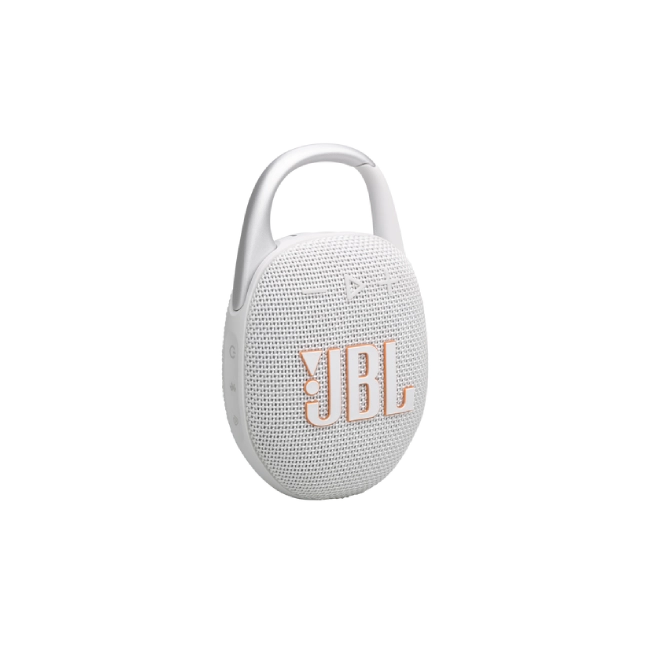JBL Clip 5 - Altavoz - para uso portátil - inalámbrico - Bluetooth - controlado por aplicación - 7 vatios - blanco