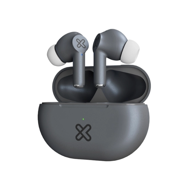 Klip Xtreme - True wireless earphones - Para Phone / Para Portable electronics / Para Tablet - Wireless - 17Hrs IPX Gray