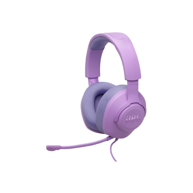 JBL Quantum 100M2 - Auriculares con diadema - Cableado - Púrpura- Respuesta de frecuencia 20 Hz - 20 kHz - Conector de 5.5mm -Tipo de micrófono Asta desmontable