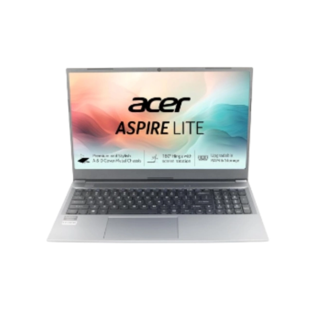 Acer Aspire Lite - Notebook - 15" - AMD Ryzen 5 6600H / 4.3 GHz - 16 GB - DDR5 SDRAM - 512 GB SSD - AMD Radeon - Windows 11 Home - Silver Spa