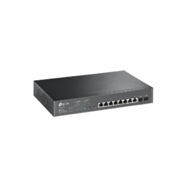 TP-Link JetStream TL-SG2210MP - Conmutador - inteligente - 8 x 10/100/1000 (PoE+) + 2 x SFP - montaje en rack - PoE+ (150 W)
