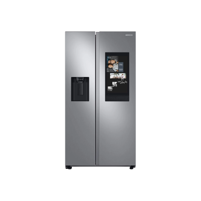 Refrigerador Samsung 2 Puertas SBS 22" Color Plateado Mate Con Dispensador