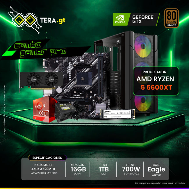 CPU Combo Gaming - Ryzen 7 5700G MSI PRO con Tarjeta Grafica