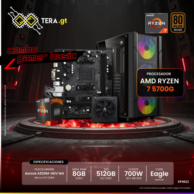 CPU Combo Gaming - Ryzen 7 5700G Basic