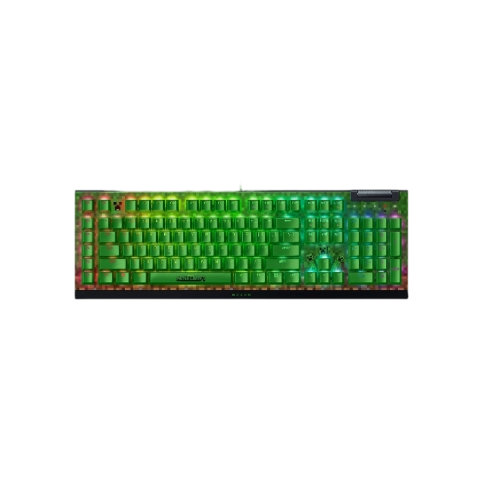 Teclado Gaming Razer RZ03- 04704100- R3M1 Mecanico con RGB Widow V4 X Color Verde Minecraft