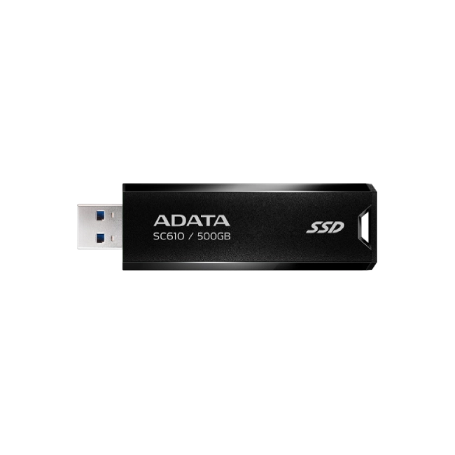 Estado Solido Externo Adata SC610-500G-CBK/RD 500BG 3.2 Color Negro