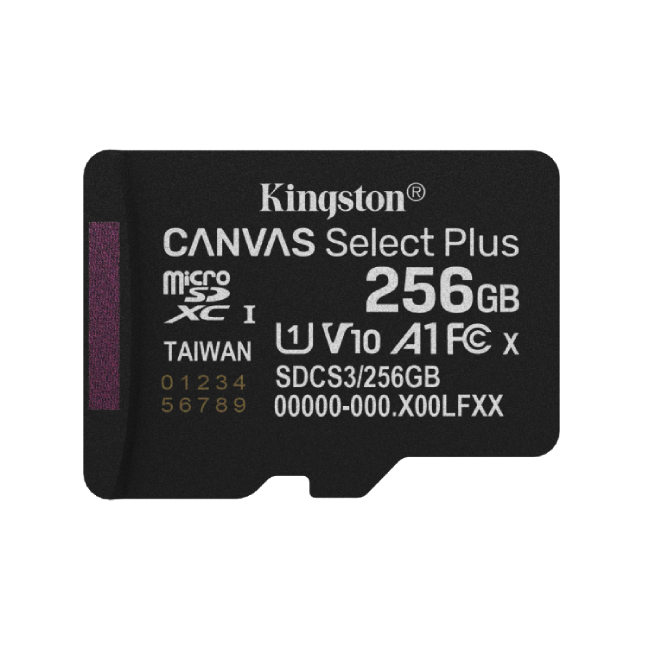 Memoria MicroSDXC Kingston SDCS3/256GB 256GB Clase 10 UHS-I U3 150 MB/S Para Dispositivos y Camaras Android