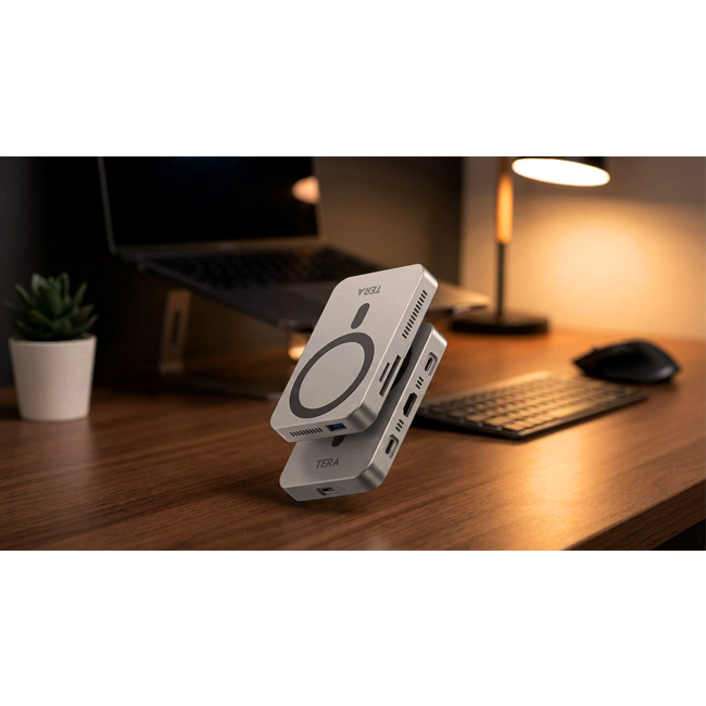Enclosure Tera TERA-MAGNVME-SSD-01 Compatible M.2NVMe SSD Puerto USB-C Color Plateado-5
