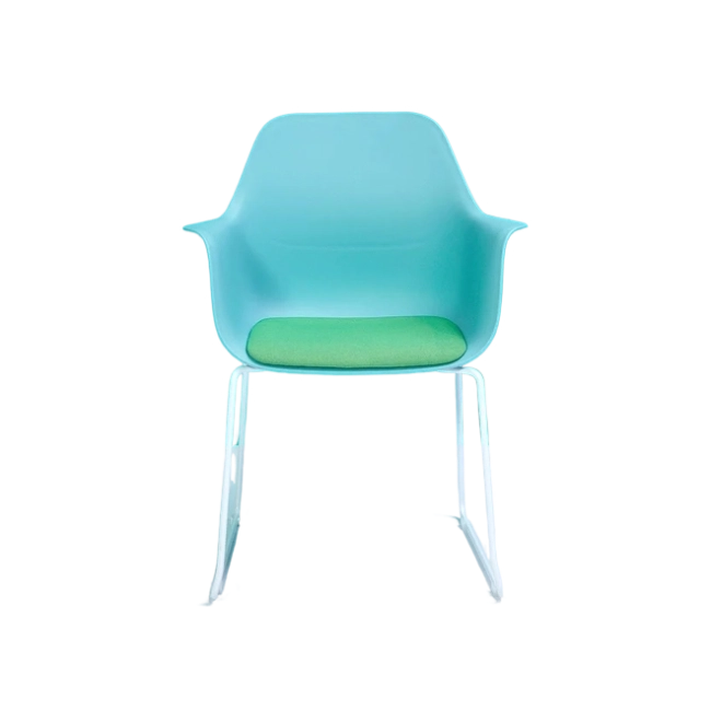 Silla de Espera WRK-KITE-CHAIR-C2 Color Menta con Asiento Verde