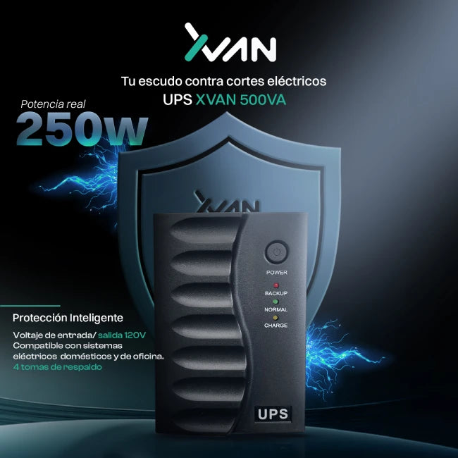 UPS Xvanwere XV-751 750VA/375W 120V 6-NEMA RJ11 45-65Hz-2